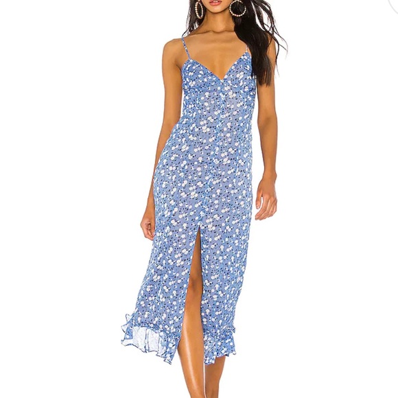 MAJORELLE Dresses & Skirts - MAJORELLE Quincy Midi Dress in Blue Ditsy
Size S